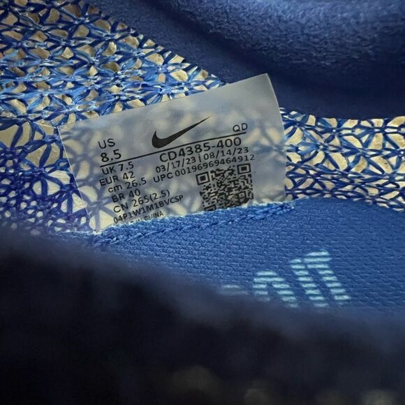 Nike Air Zoom Victory Racer Blue Track Spikes - Picture 9 of 9